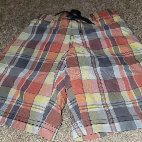 Janie & Jack Multi Color Summer Plaid Boys Mesh Lined Swim Trunks Shorts Size 5 - Picture 7 of 12